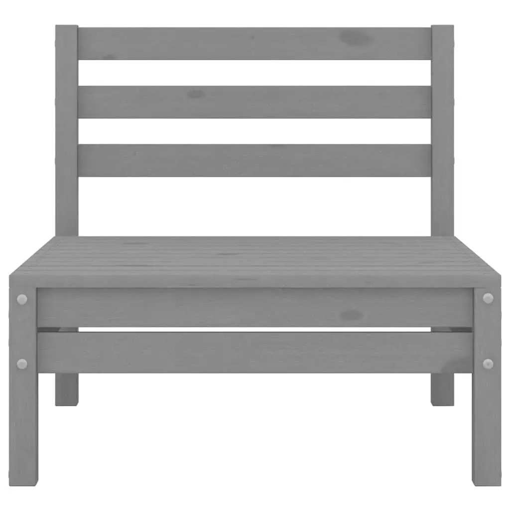 Garden Lounge Set 4 Piece Wooden Patio Furniture Modular Grey Outdoor Sofa
