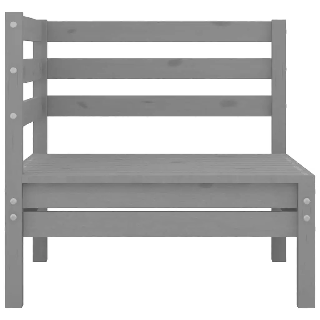 Garden Lounge Set 4 Piece Wooden Patio Furniture Modular Grey Outdoor Sofa