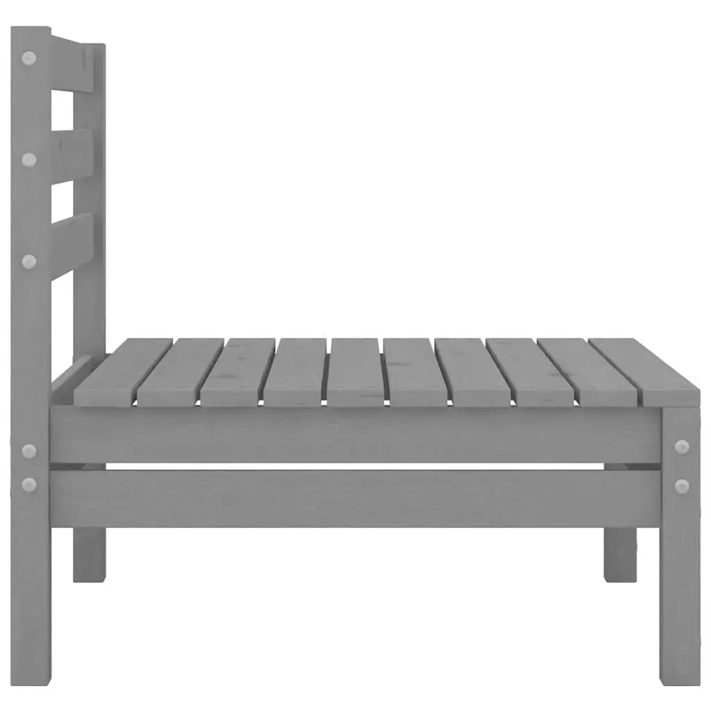 Garden Lounge Set 4 Piece Wooden Patio Furniture Modular Grey Outdoor Sofa