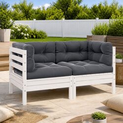 2-Seater Outdoor Sofa with Cushions