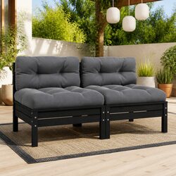 Compact Modular 2-Seater Garden Sofa for Outdoor Areas