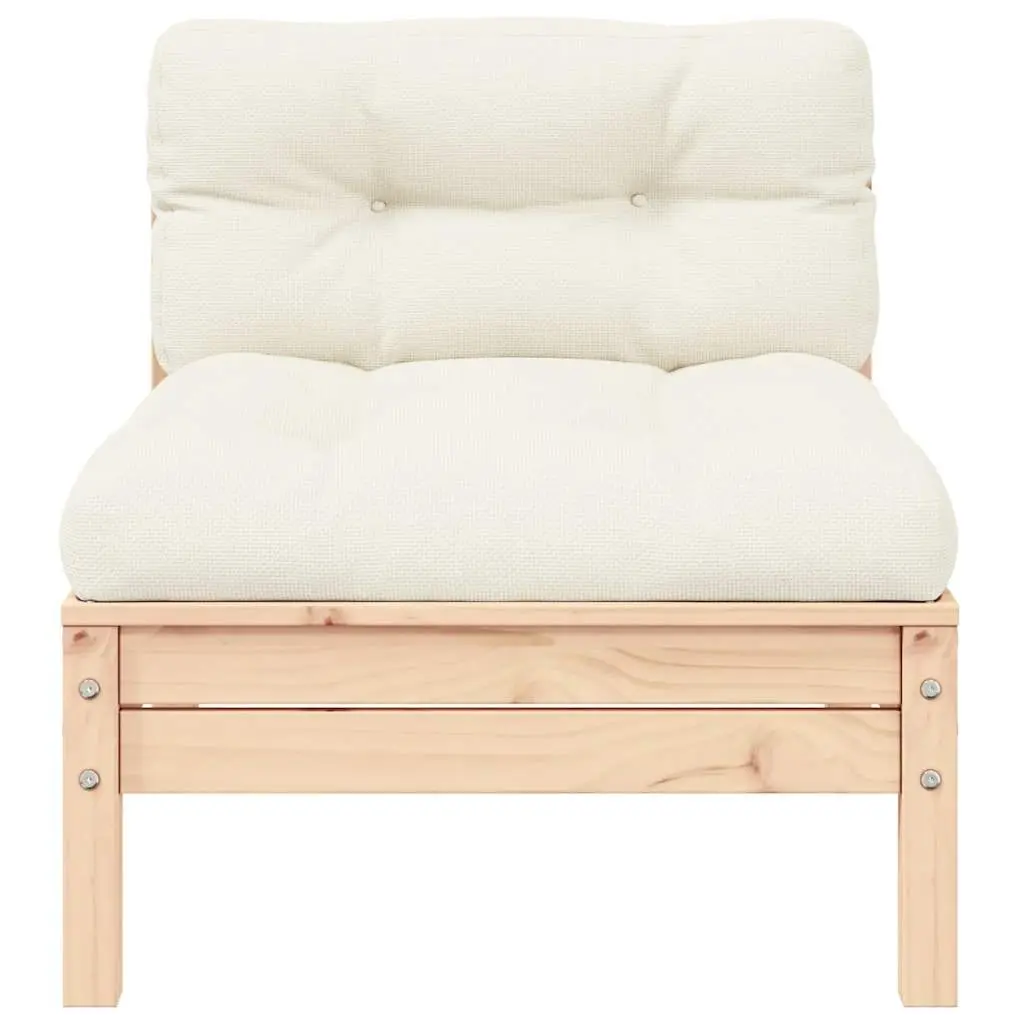 Outdoor Garden Lounge Set Cream 3 Piece Sectional Sofa with Cushions
