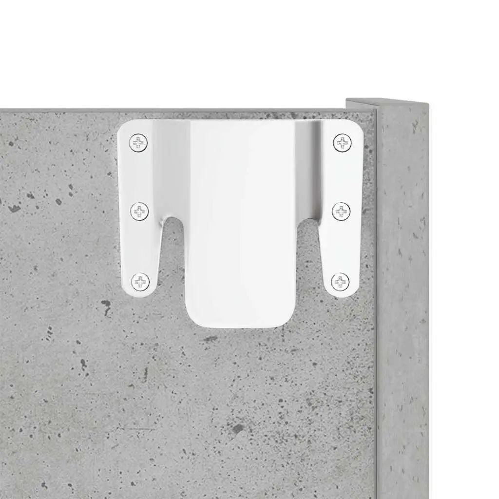 Grey Wall Mounted Shoe Cabinet with Storage Organiser and 3 Tipping Shelves