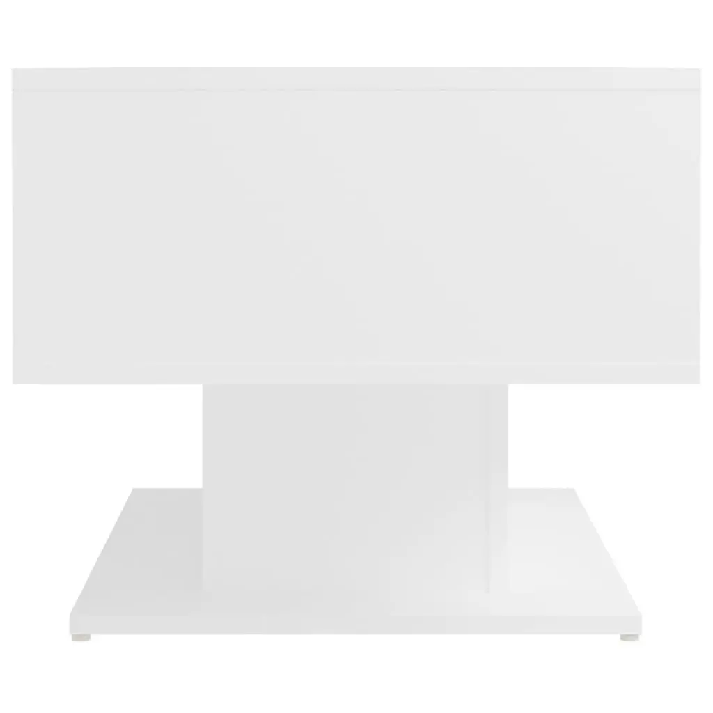 Coffee Table White Modern Storage Shelf