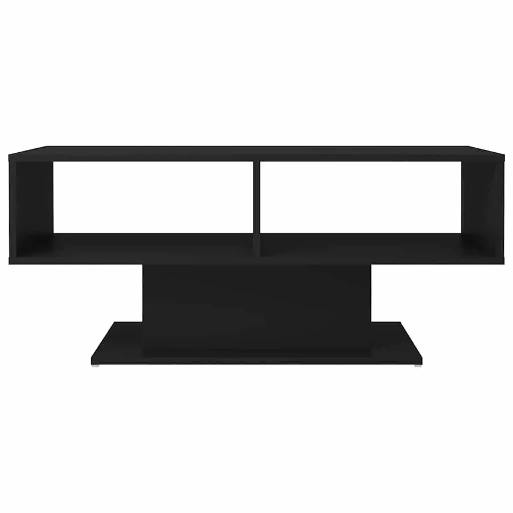 Black Coffee Table with Storage Shelf 1035x500x445mm for Living Room or Bedroom