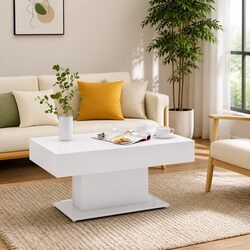 Sleek White Coffee Table Designed for Modern Living