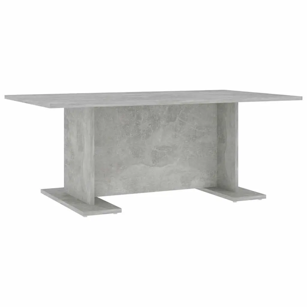 Engineered Wood Coffee Table Grey Modern Accent Furniture 103.5L x 60W x 40H cm