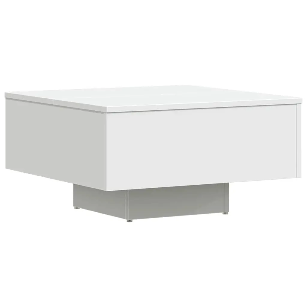 Coffee Table White Engineered Wood 60x60x31.5 cm Stable Durable Easy to Clean Living Room Centre