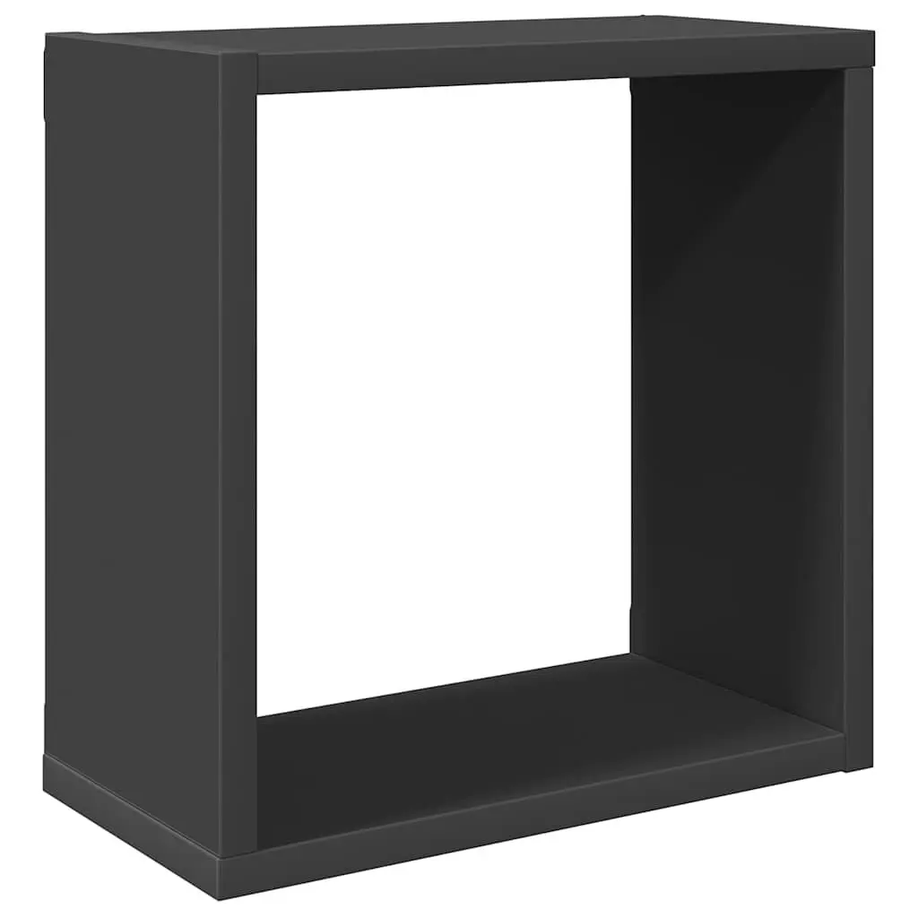 Wall Cube Shelves Grey 30x15x30cm Floating Storage Display Set