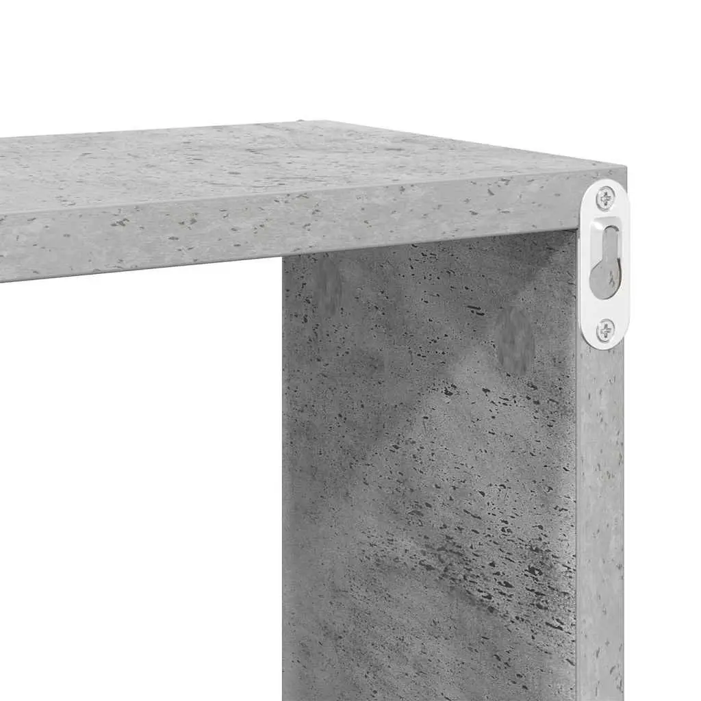 Wall Cube Shelves Grey 30 x 15 x 30 cm Floating Storage Display Organiser 2 Piece