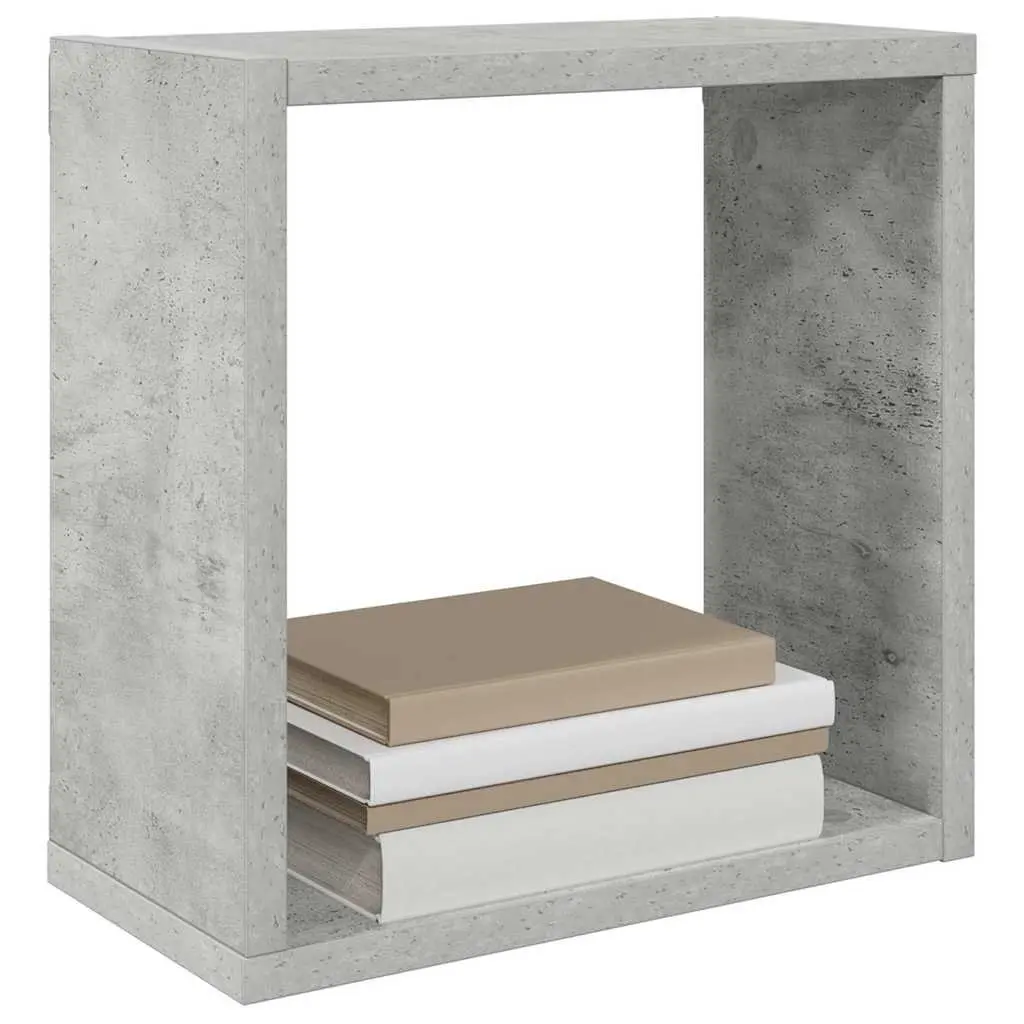 Wall Cube Shelves Grey 6 Piece Floating Storage Display Home Decor Organiser