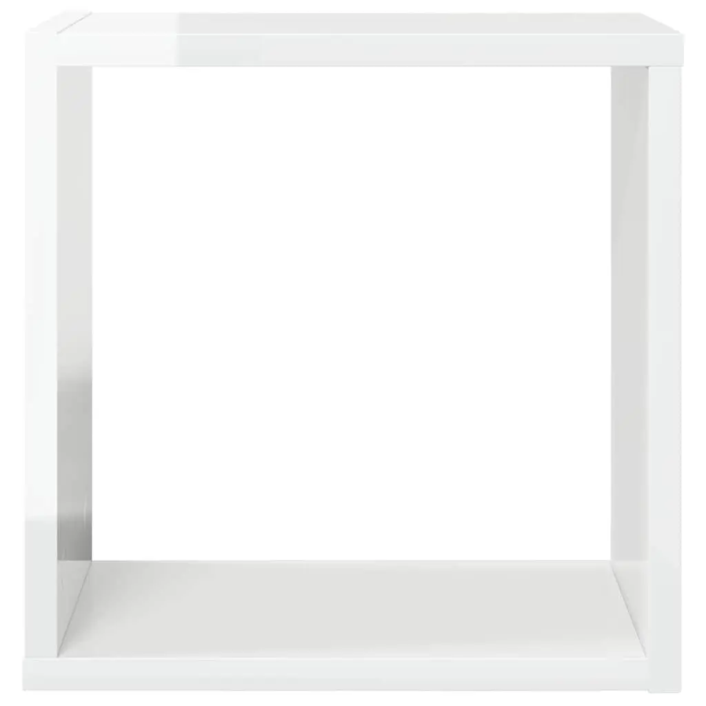 Wall Cube Shelves White 30x15x30 cm Floating Storage Display 2 pcs