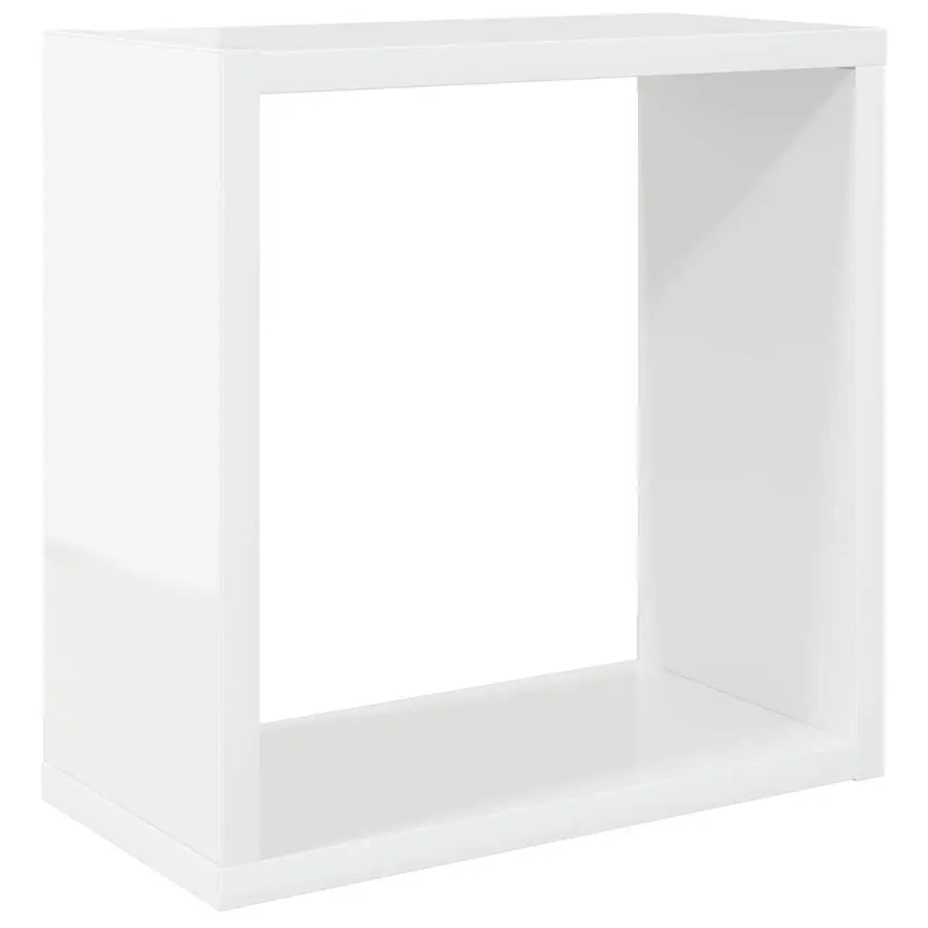 Wall Cube Shelves White 30x15x30cm Floating Storage Display Organizer 4 Pieces