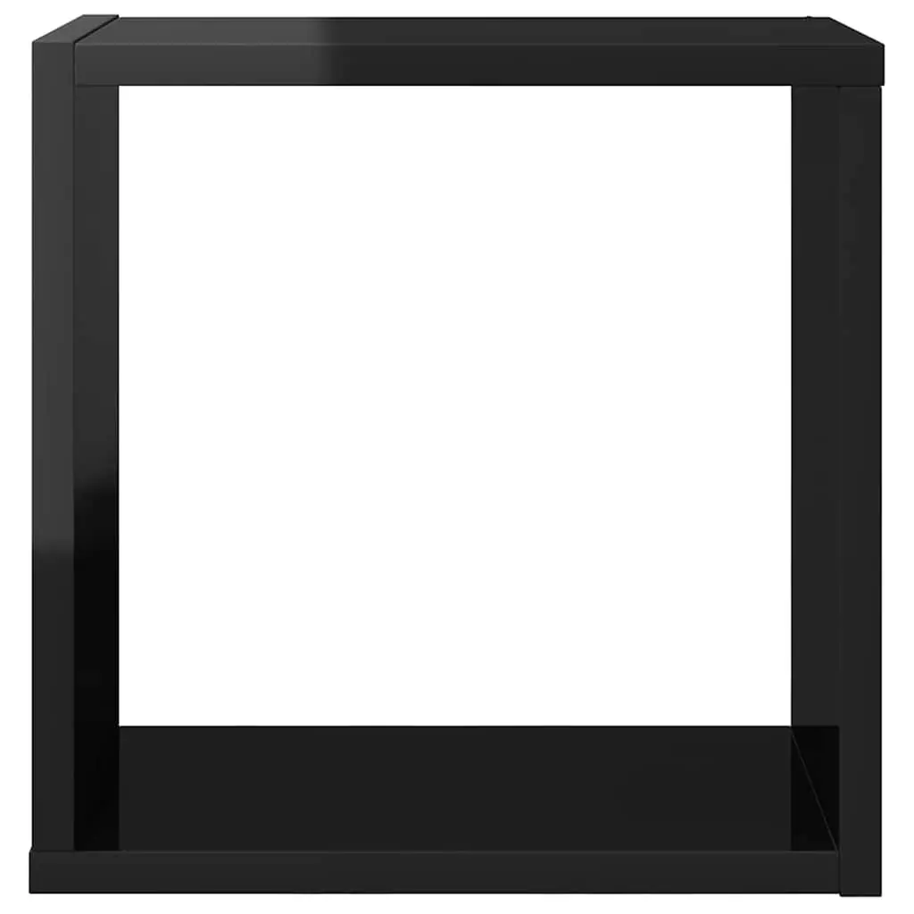 Wall Cube Shelves Black 30x15x30cm Floating Storage Display Set