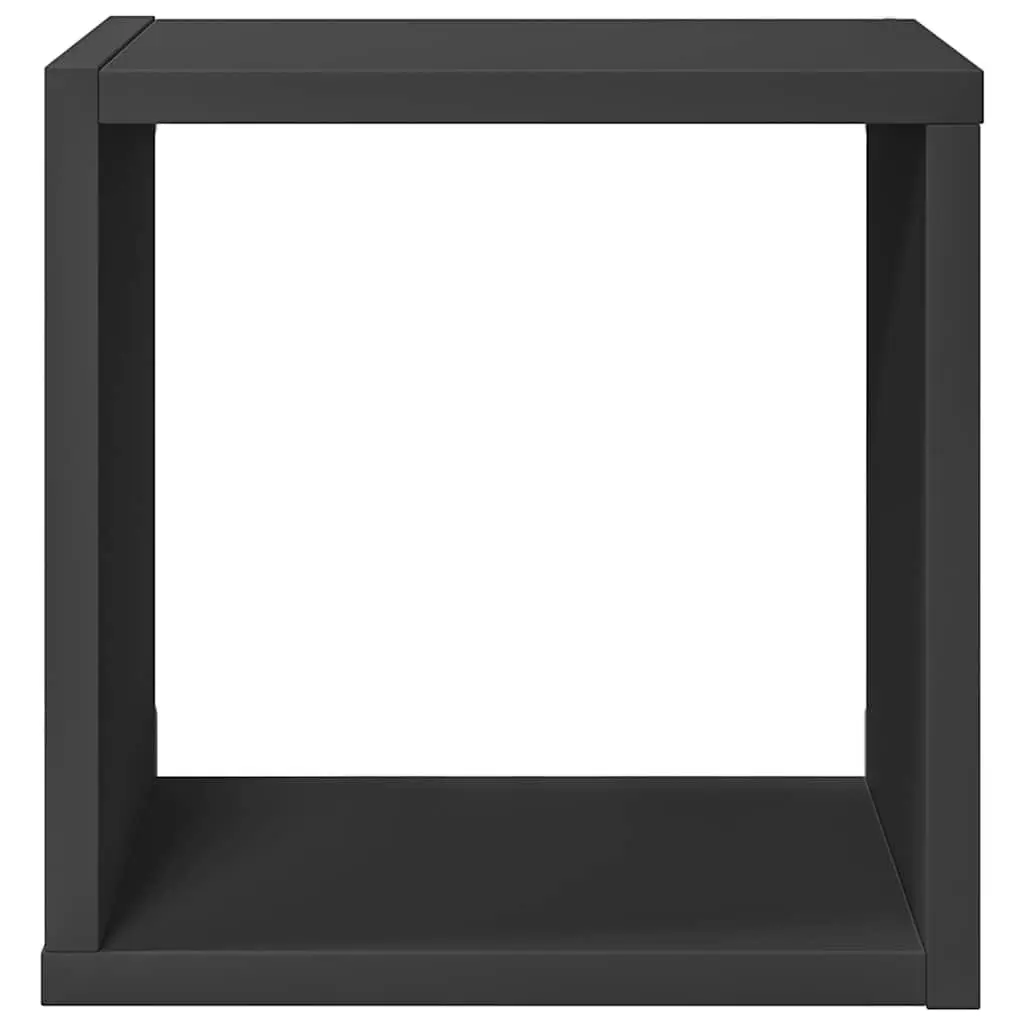 Wall Cube Shelves Grey 2 Piece Floating Storage Display Organizer