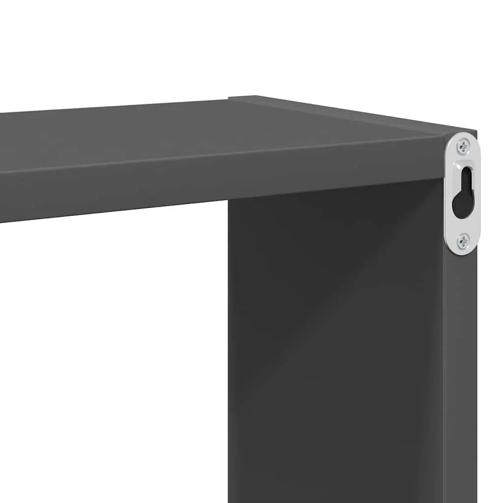 Wall Cube Shelves Grey 2 Piece Floating Storage Display Organizer