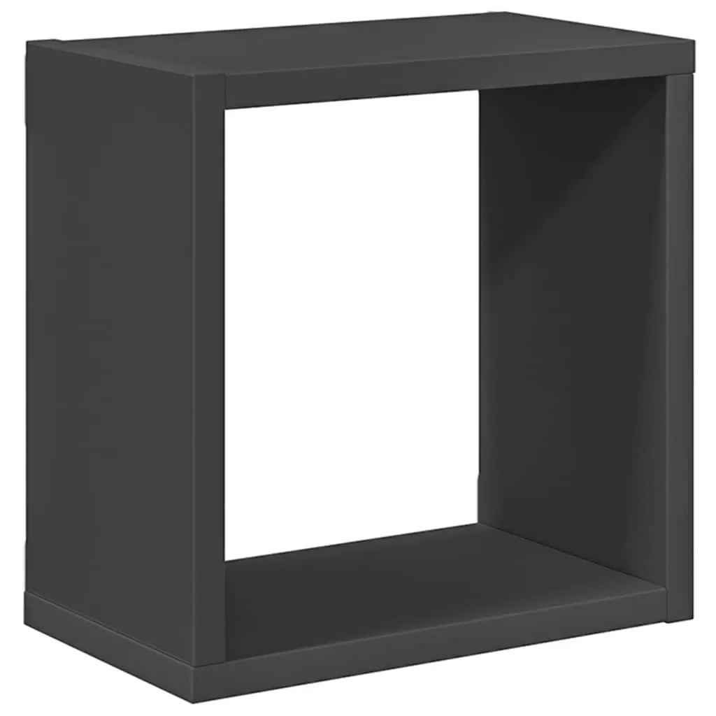 Wall Cube Shelves Grey 6 Piece Floating Storage Display Units