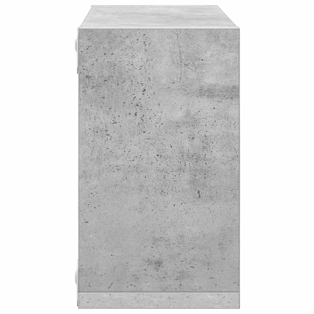 Wall Cube Shelves Grey 26x15x26cm Floating Storage Display Organiser Set 2 Pieces