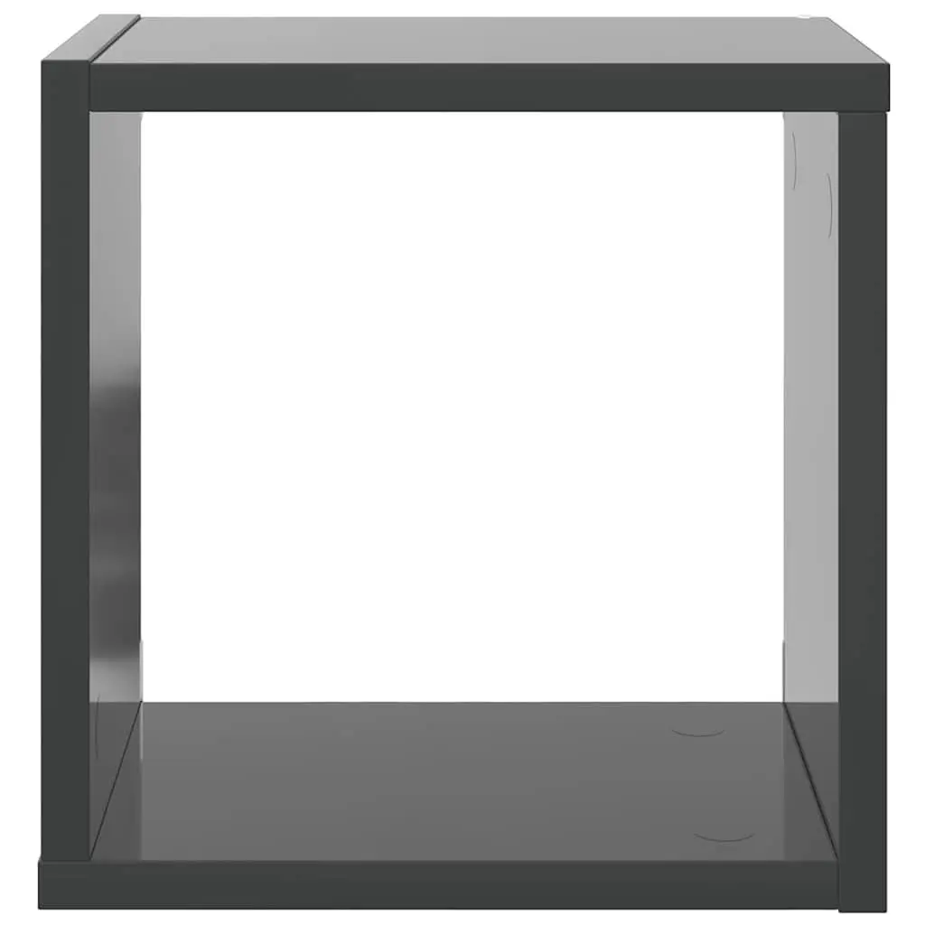 Wall Cube Shelves Grey 6 Piece Floating Storage Display Organizer Set