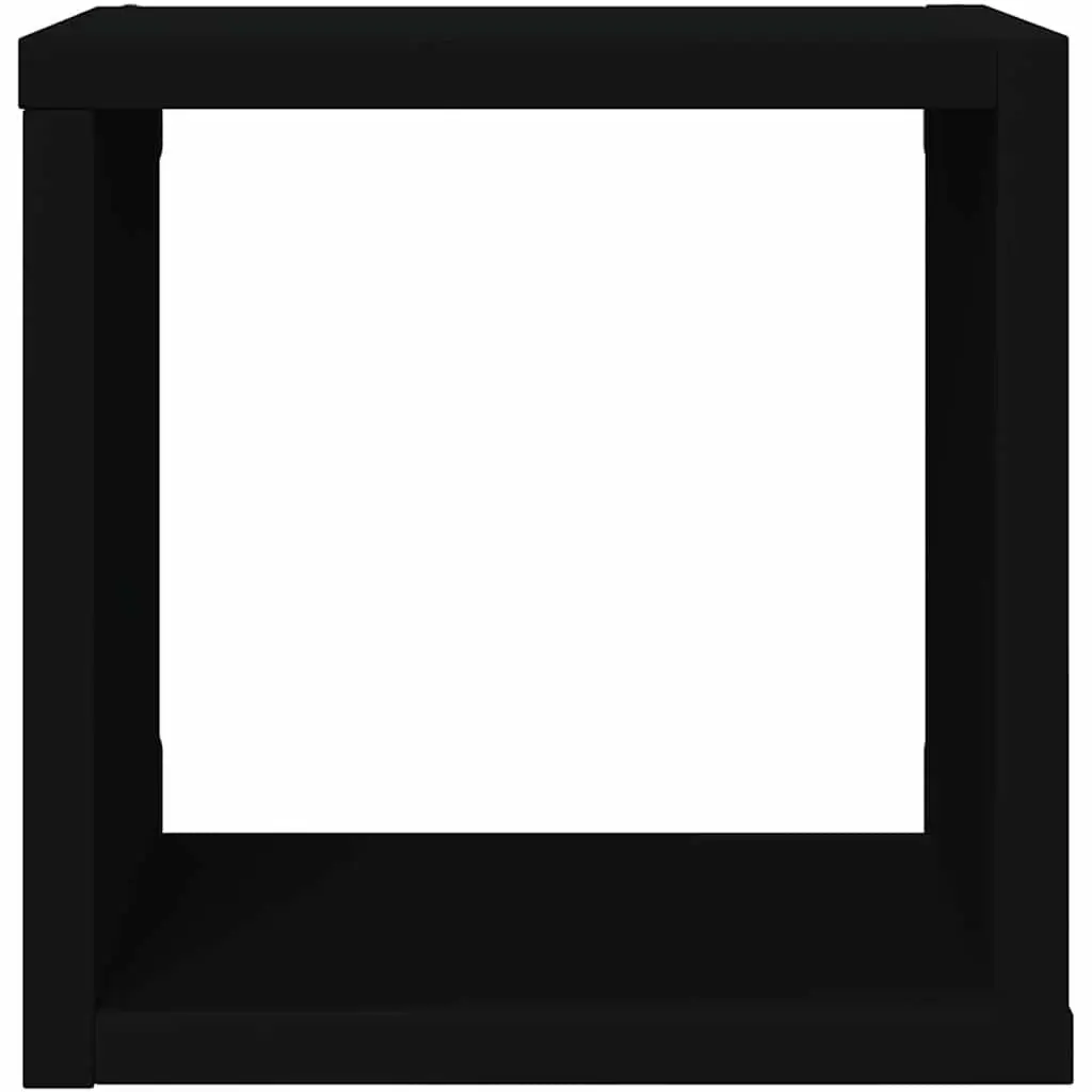 Wall Cube Shelves Black 6 Piece Floating Storage Display Organizer