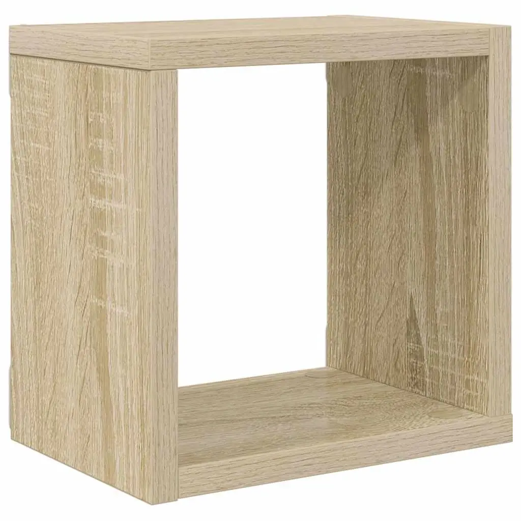 Wall Cube Shelves Brown 6 Piece Floating Storage Display Organizer Home Decor