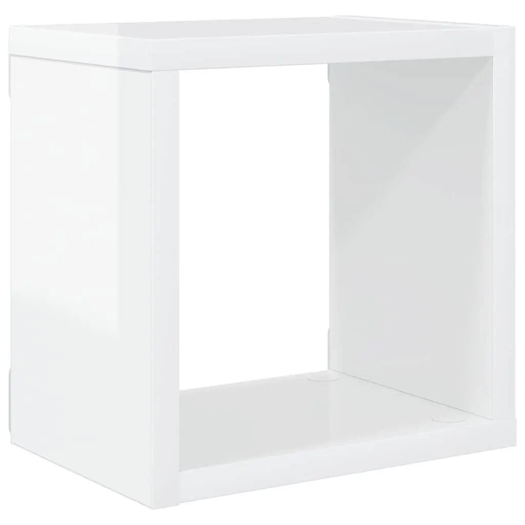 Wall Cube Shelves White 4 Piece Set Floating Storage Display Organiser