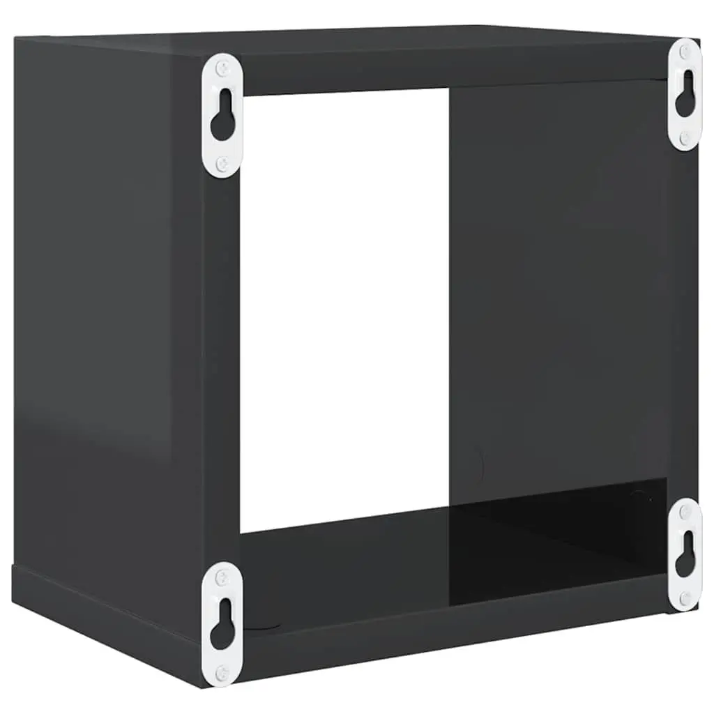 Wall Cube Shelves Grey 6 Piece Set Floating Storage Display Home Decor