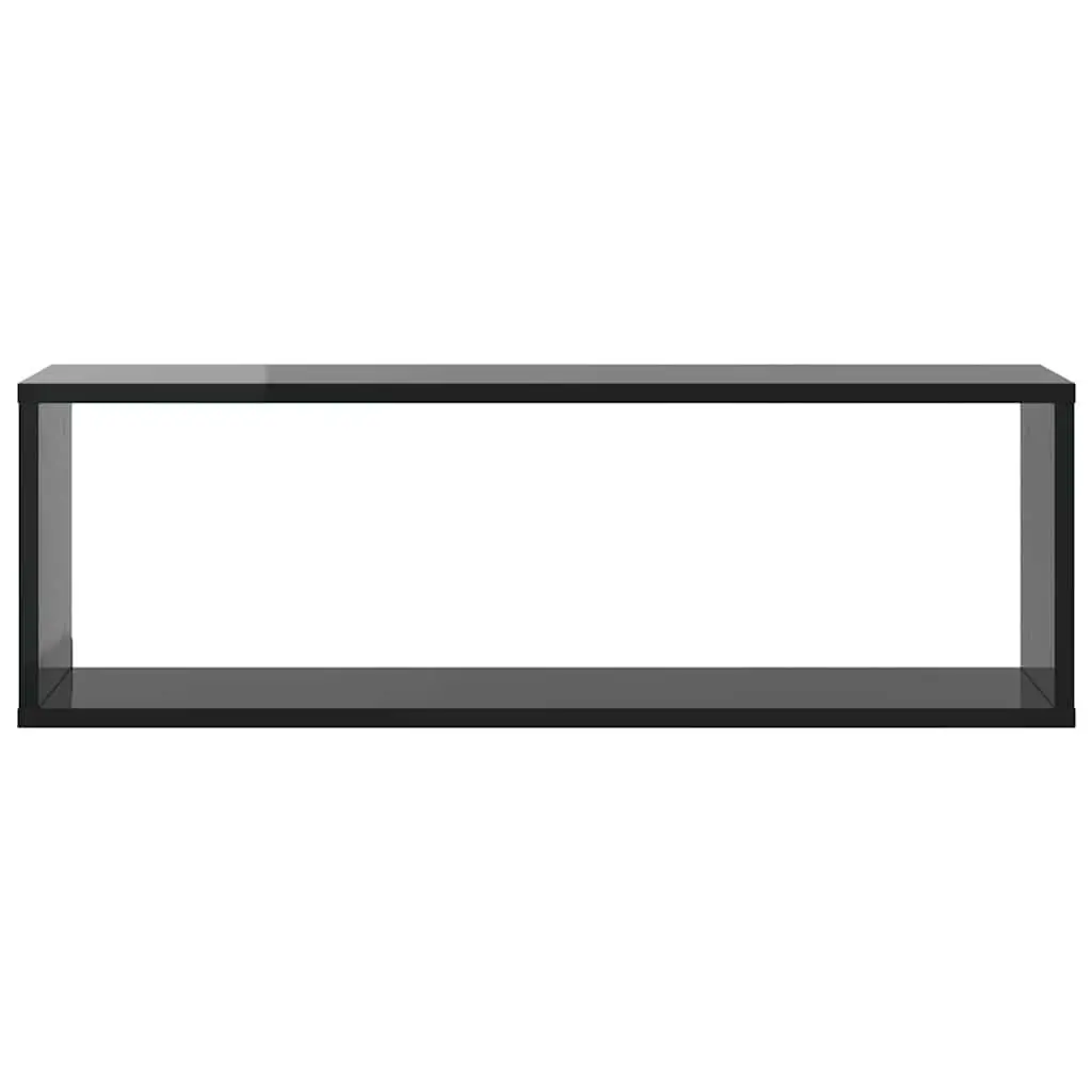 Wall Cube Shelves Grey 80 x 15 x 26.5 cm Display Storage Floating Shelving Unit