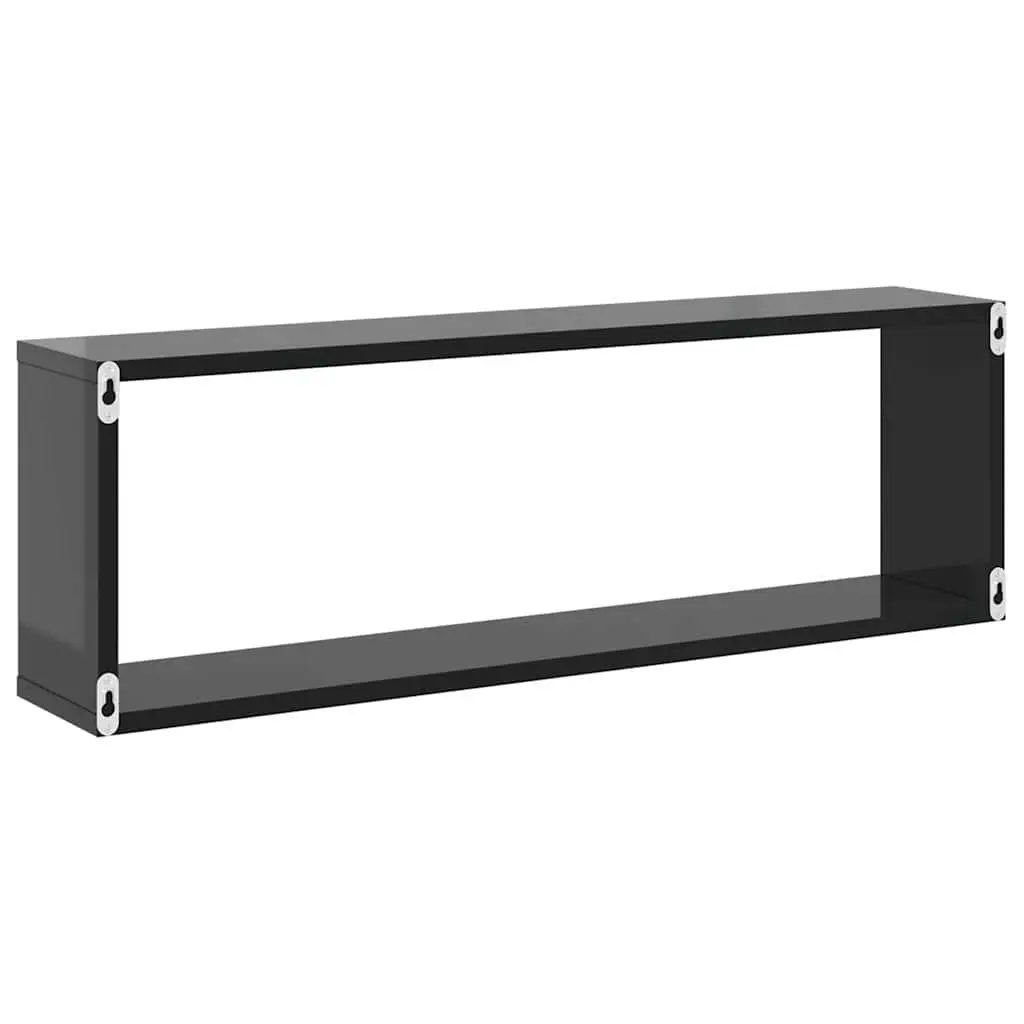 Wall Cube Shelves Grey 80 x 15 x 26.5 cm Display Storage Floating Shelving Unit