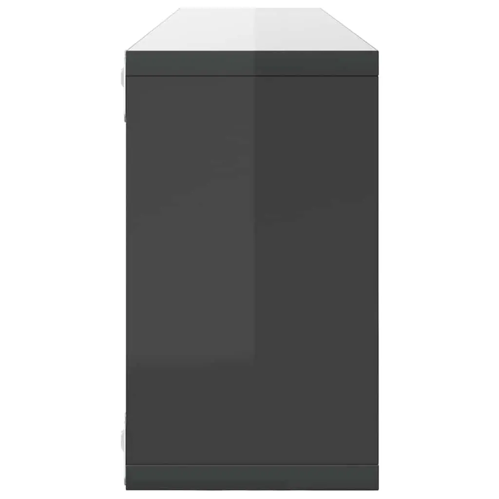 Wall Cube Shelves Grey 80 x 15 x 26.5 cm Display Storage Floating Shelving Unit