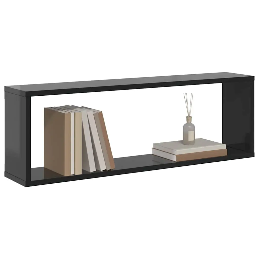 Wall Cube Shelves Grey 80 x 15 x 26.5 cm Display Storage Floating Shelving Unit