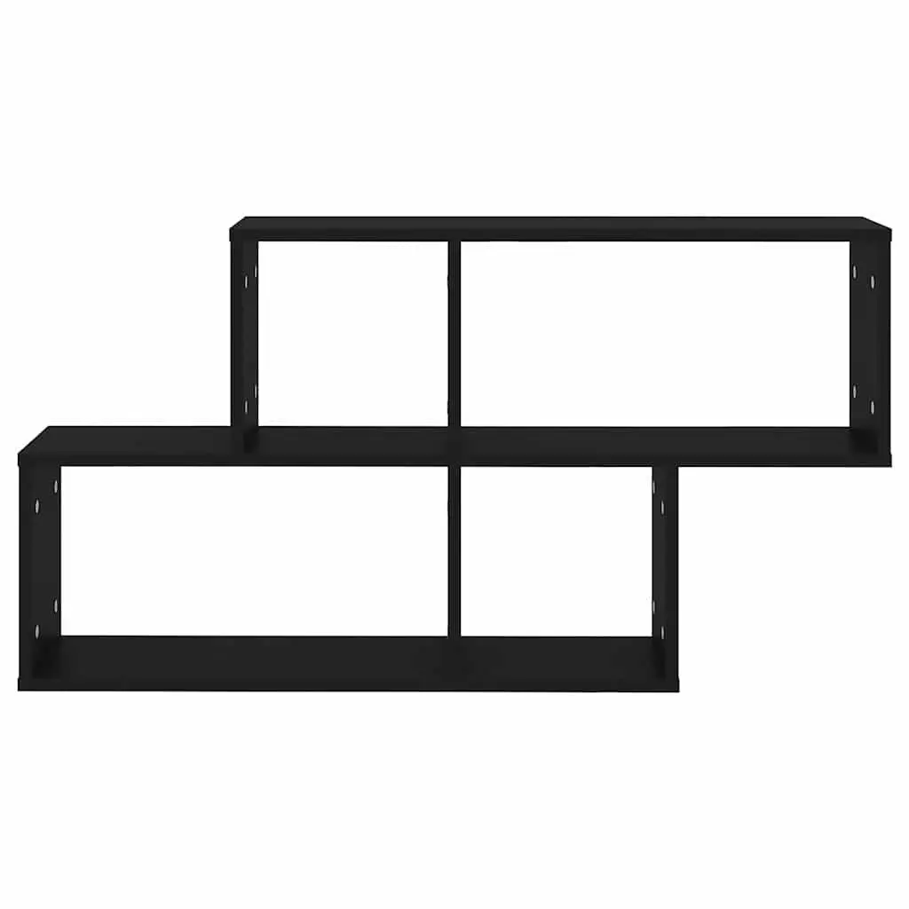 Wall Shelf Black 100x18x53cm Floating Display Storage Organizer