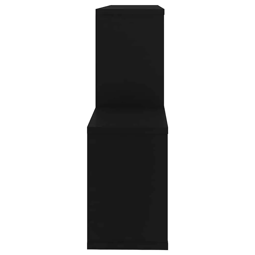 Wall Shelf Black 100x18x53cm Floating Display Storage Organizer