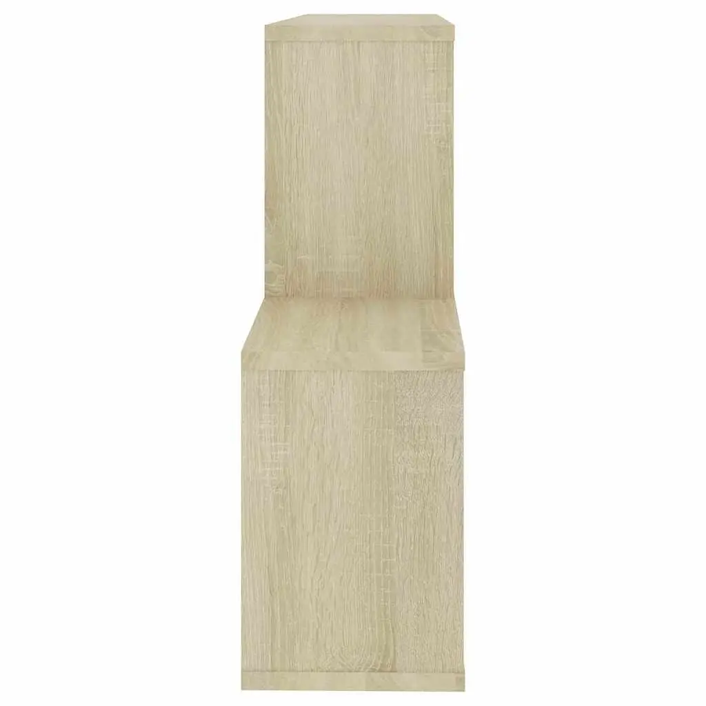 Wall Shelf White Sonoma Oak Engineered Wood Cube Display Storage Living Room