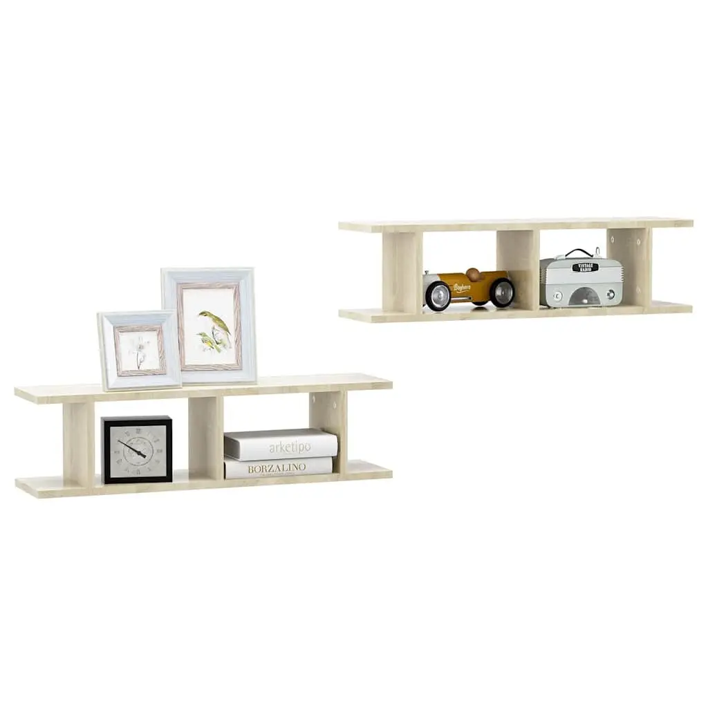 Wall Shelves Brown 75 x 18 x 20 cm Floating Display Cube Storage