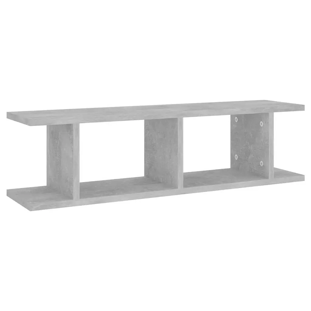 Wall Shelves Grey 75x18x20cm Floating Display Storage Cube 2 Piece