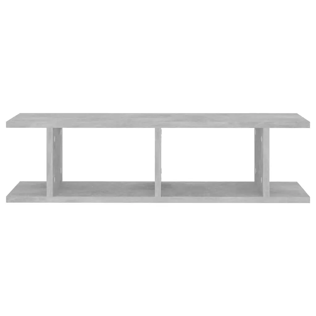 Wall Shelves Grey 75x18x20cm Floating Display Storage Cube 2 Piece