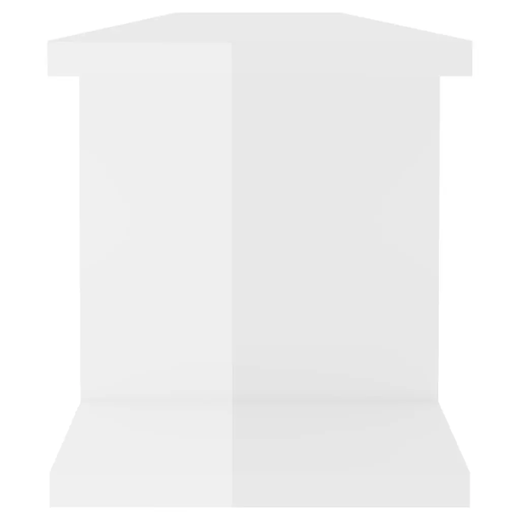 Wall Shelves High Gloss White 90 x 18 x 20 cm Floating Cube Storage Display Unit 2 Piece