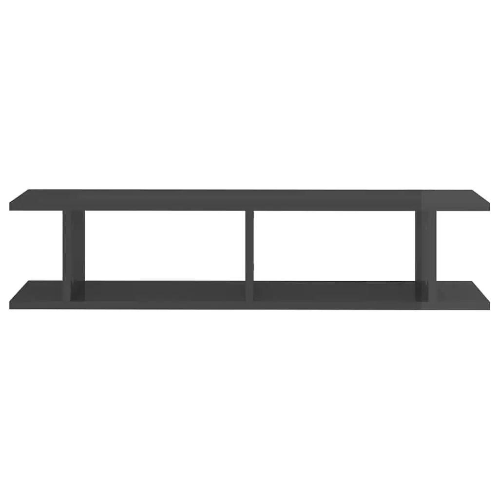 Wall Shelves Grey 90 x 18 x 20 cm Floating Display Cube Storage 2 Pieces