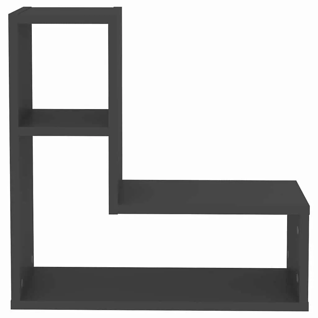 Wall Shelves Grey 2 pcs Cube Floating Display Storage