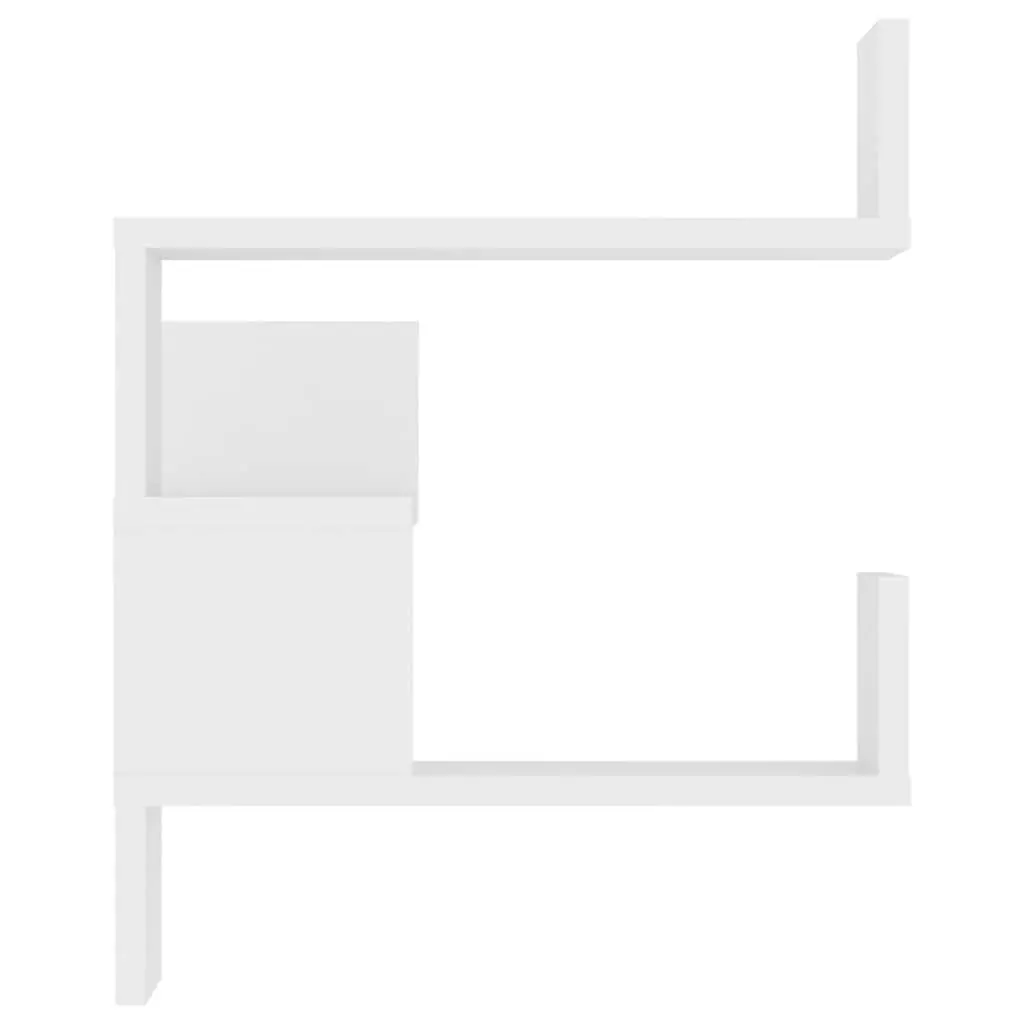 Wall Corner Shelves White 2 Piece Display Storage Unit for Living Room Bedroom