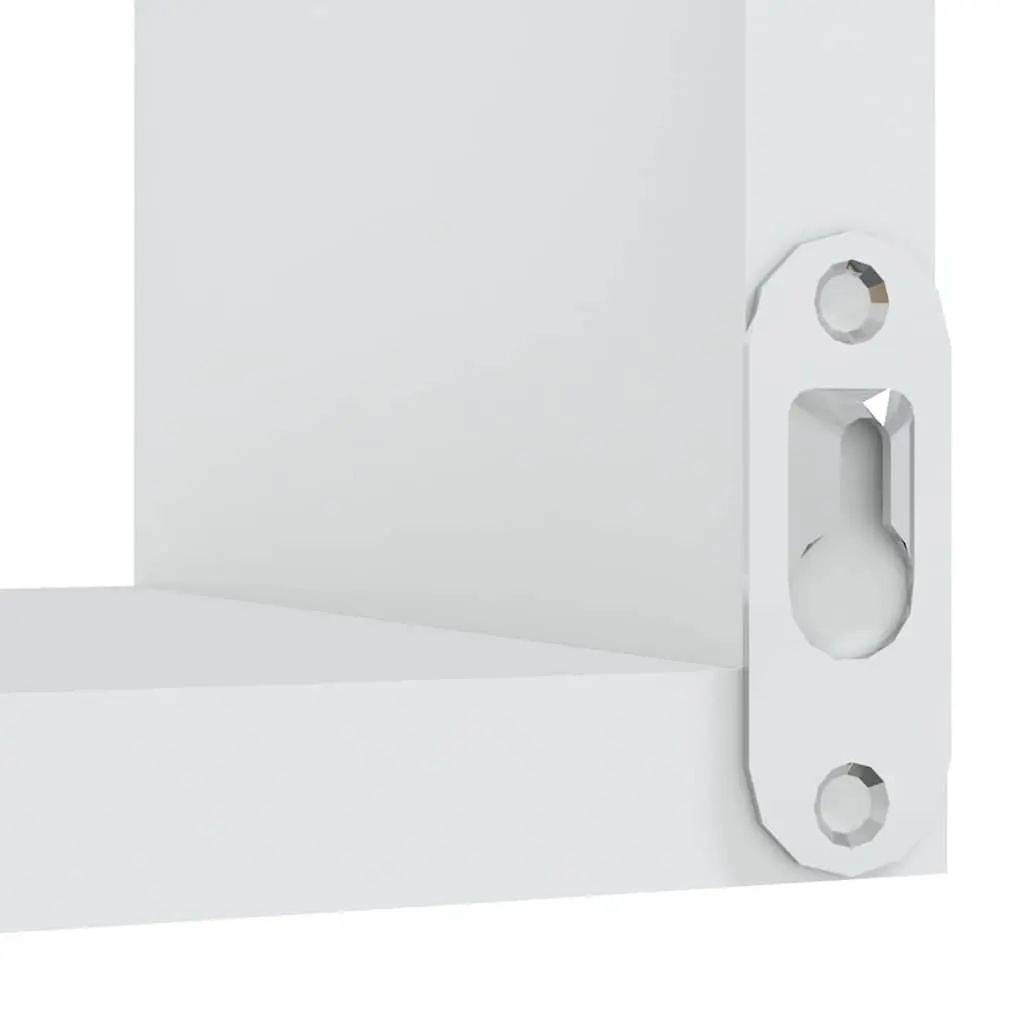 Wall Corner Shelves White 2 Piece Display Storage Unit for Living Room Bedroom