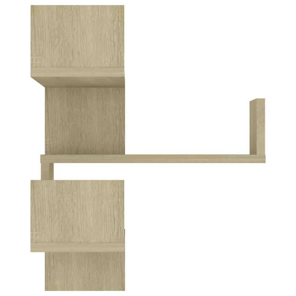 Wall Corner Shelves Brown Engineered Wood 40x40x50 cm Set of 2