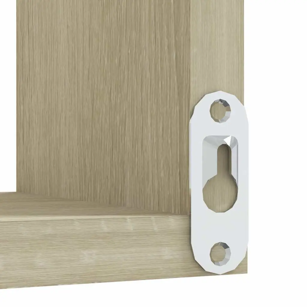Wall Corner Shelves Brown Engineered Wood 40x40x50 cm Set of 2