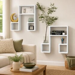 Music Note Wall Shelves Set of 2