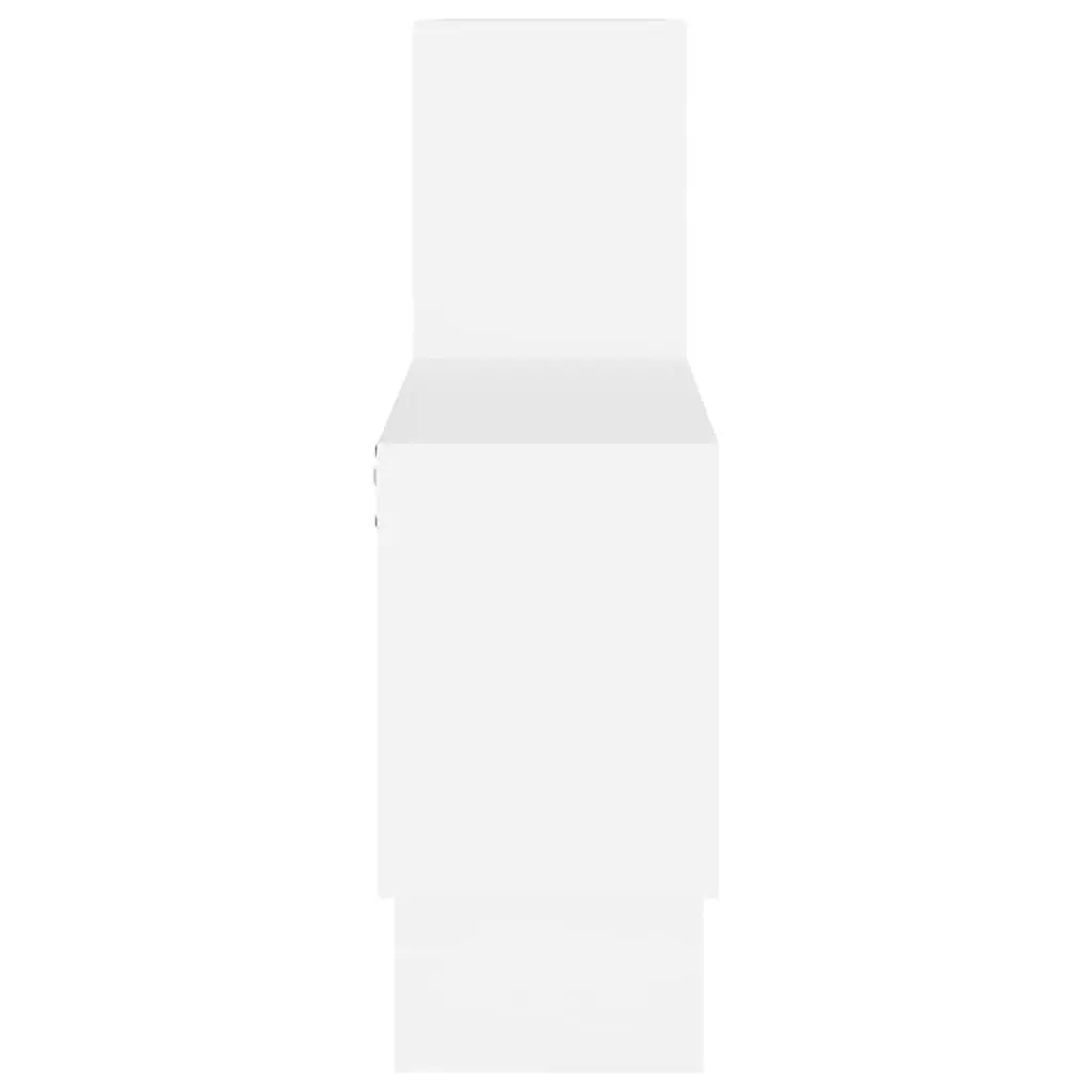 Car-Shaped Wall Shelf White Engineered Wood Open Compartment Storage Organiser