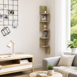 Compact and Stylish Wall Corner Shelf