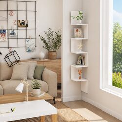 High Gloss White Corner Shelf: Stylish and Practical