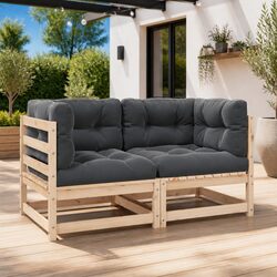 Compact 2 Piece Corner Sofa Set for Outdoor Relaxation