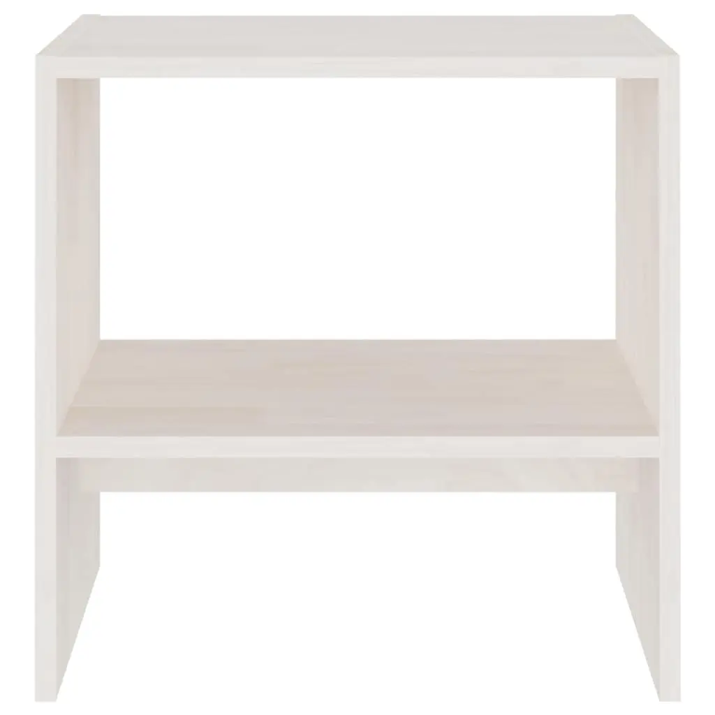 Bedside Cabinets White Solid Pinewood 40 x 30.5 x 40 cm Ample Storage